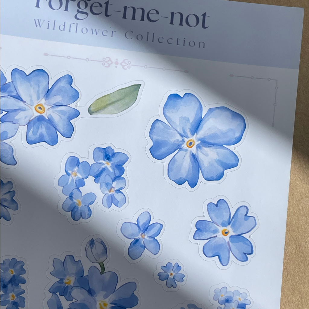 Forget-Me-Not Sticker Sheet — Wildflower Collection