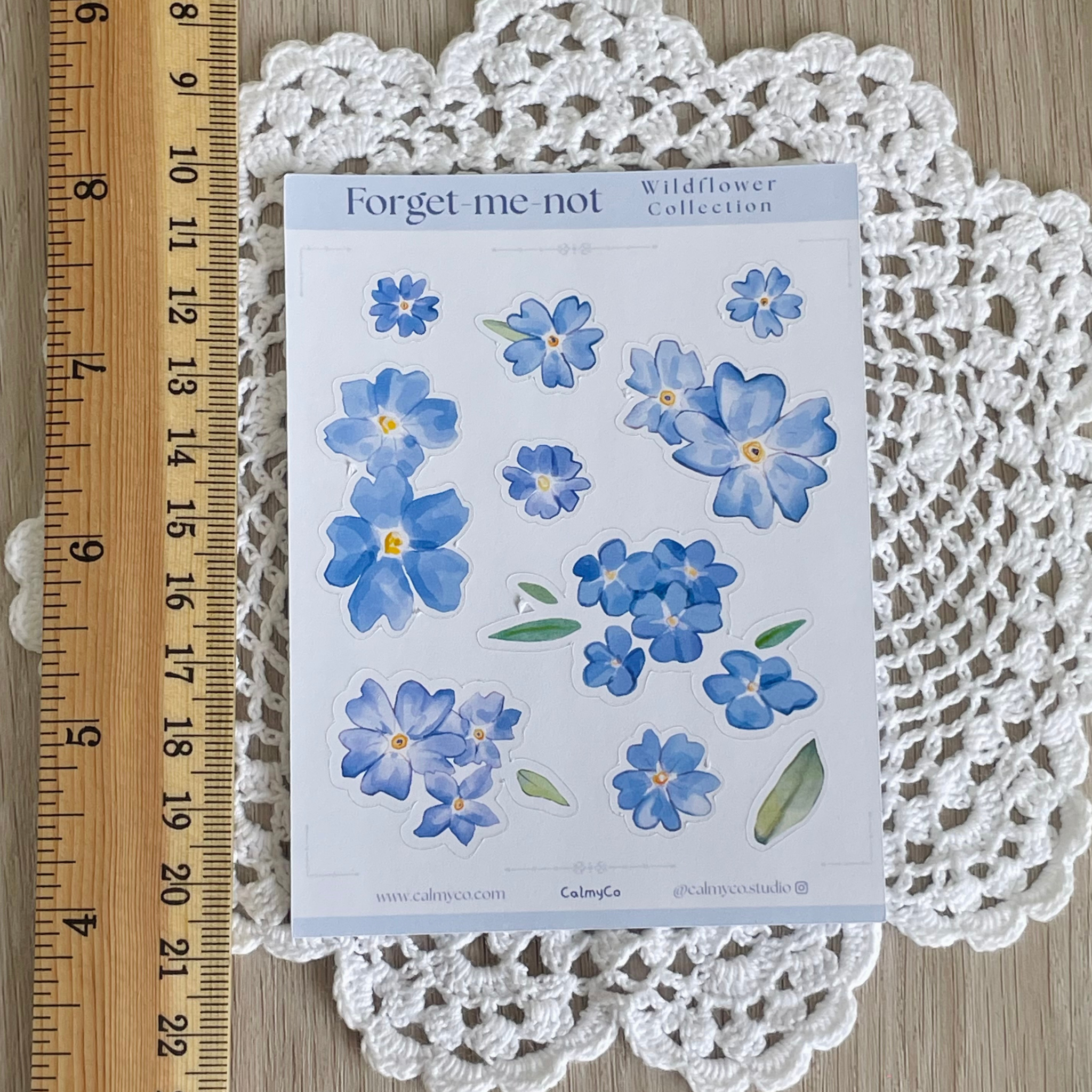 Forget-Me-Not Sticker Sheet — Wildflower Collection
