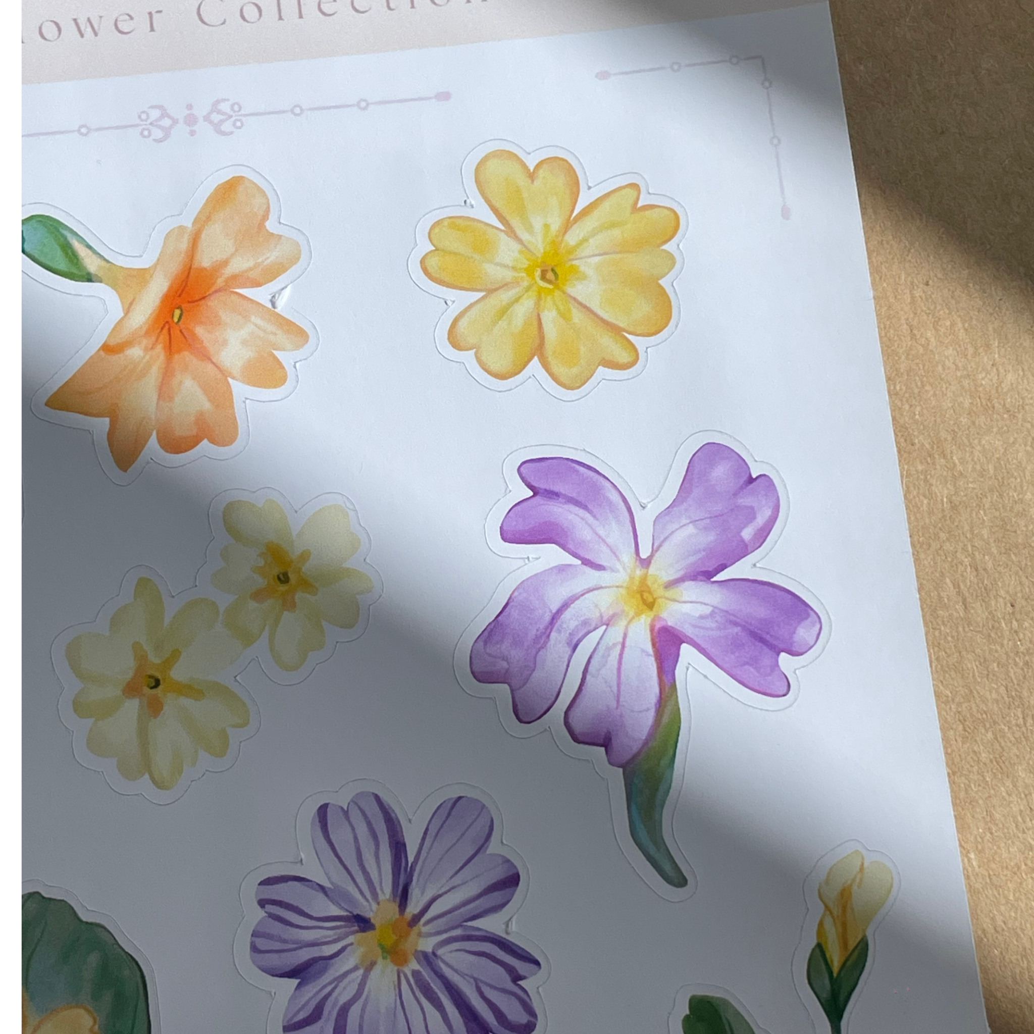 Primrose Sticker Sheet — Wildflower Collection